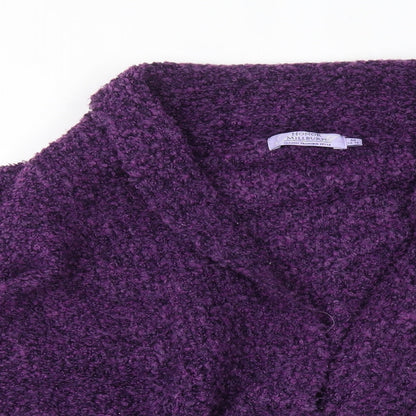 Womens UK Size M EWM Purple Cardigan Jumper