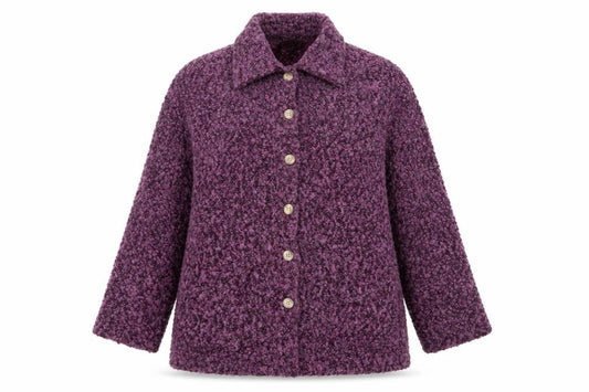 Womens UK Size M Classics Purple Cardigan Jumper