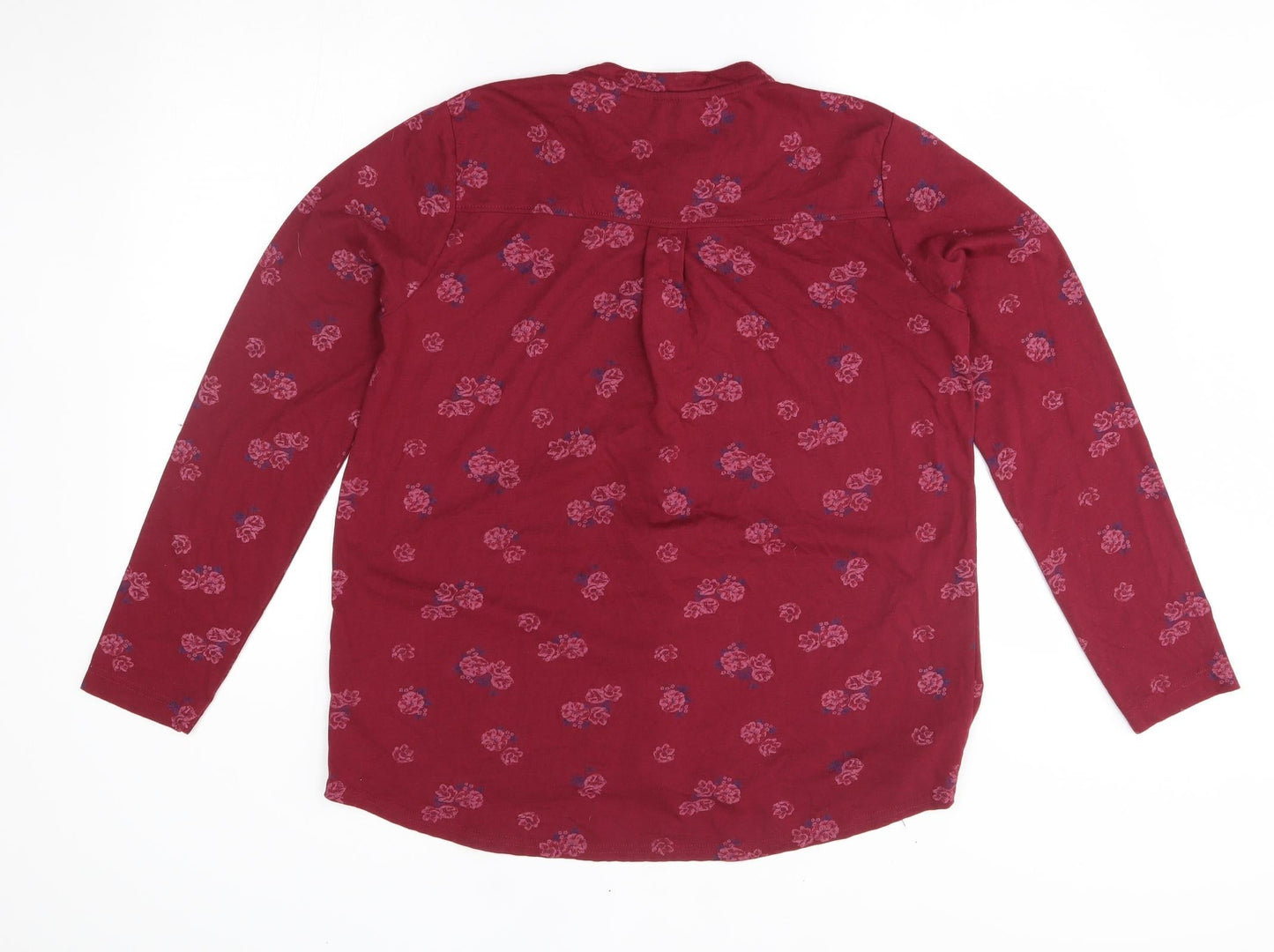 Womens UK Size 12 plum tree Red Basic Button-Up