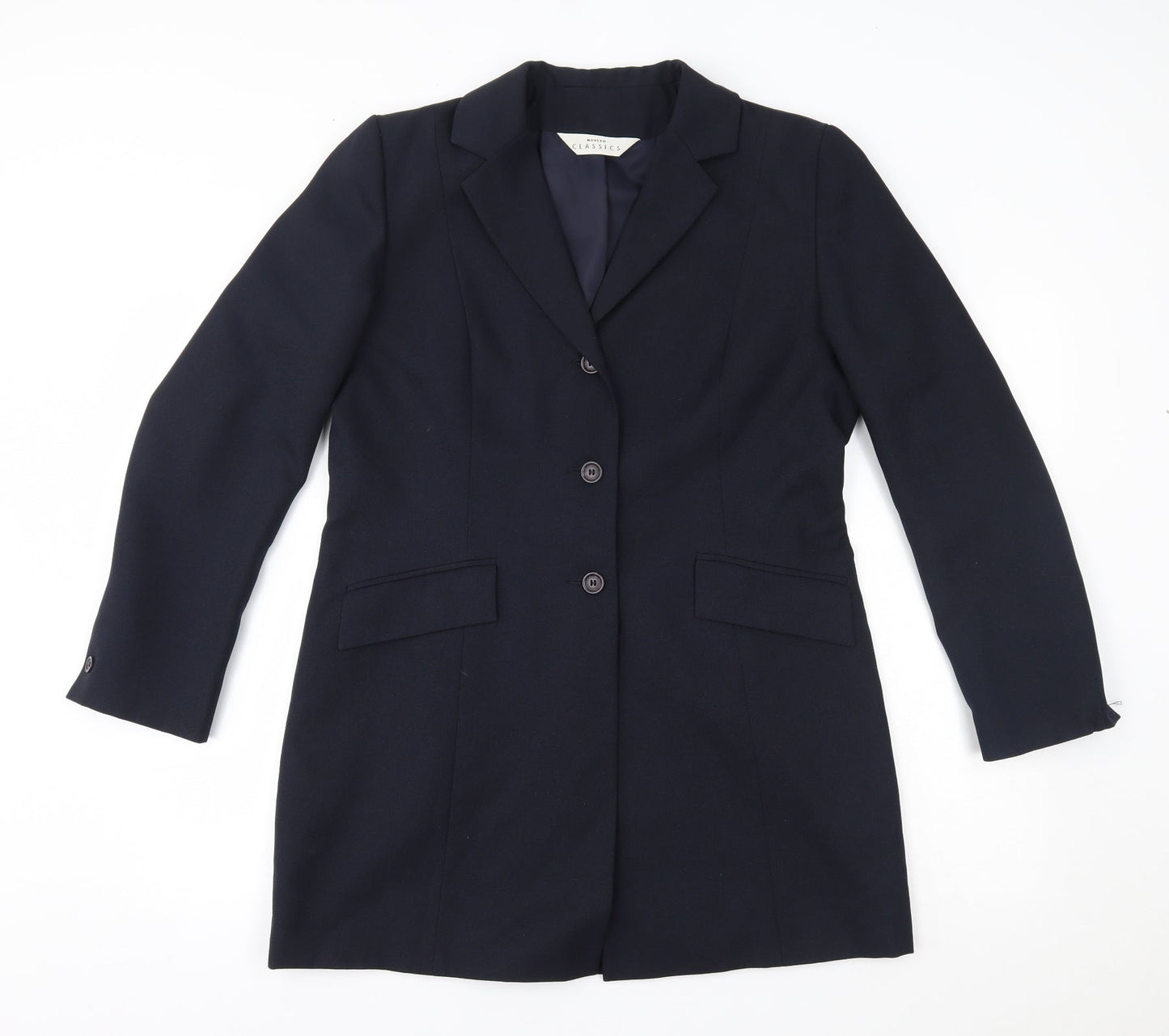 Womens UK Size 14 modern classics Blue Overcoat