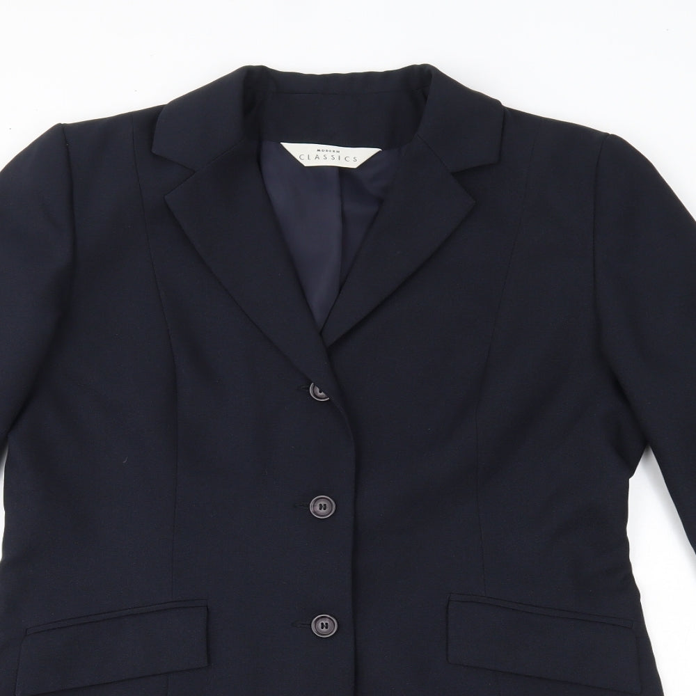 Womens UK Size 14 modern classics Blue Overcoat
