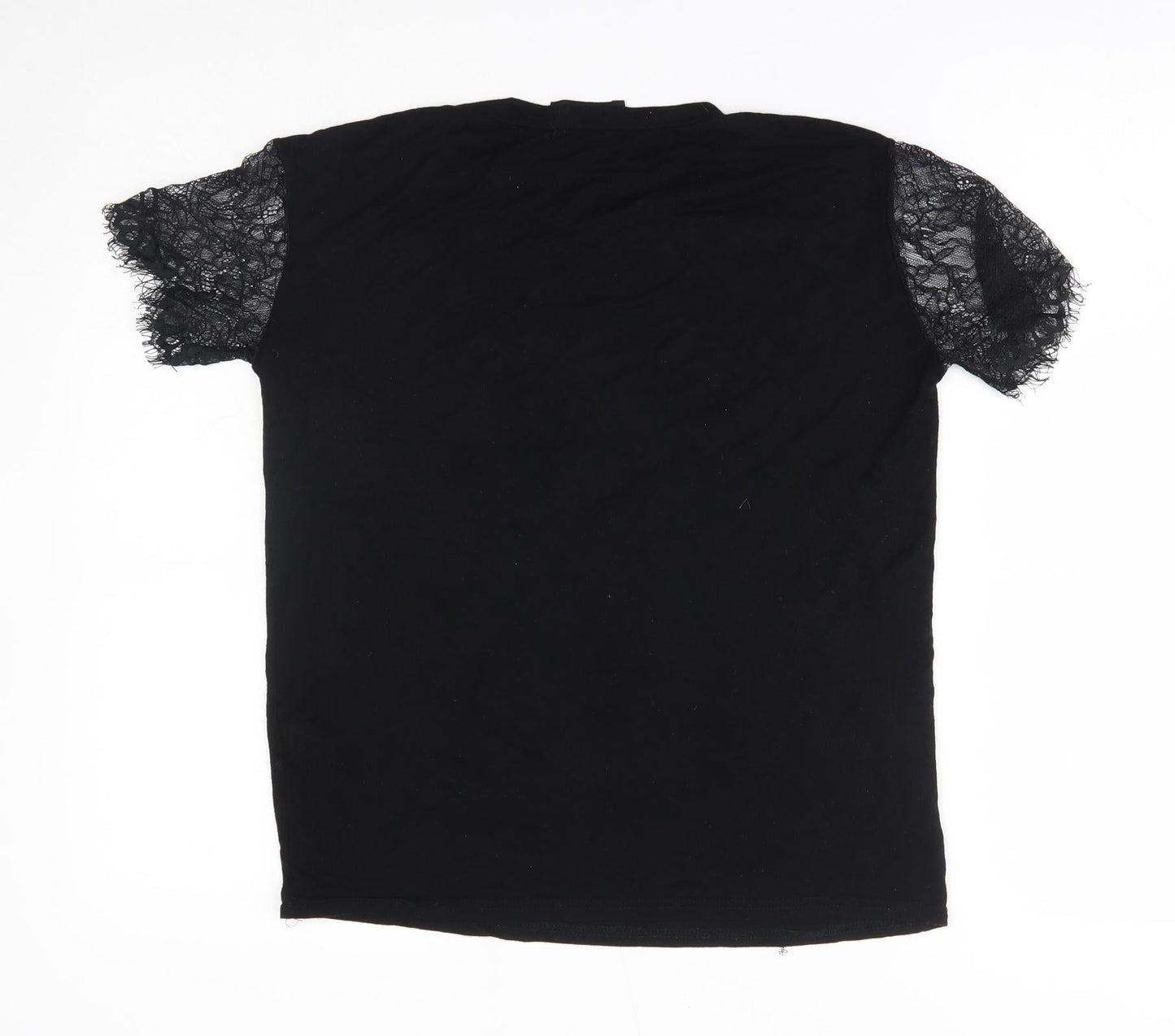 Womens UK Size 6 PRETTYLITTLETHING Black Basic Blouse