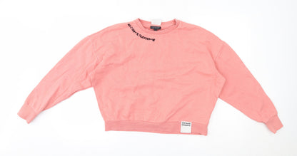 Womens UK Size 6 Topshop Pink Pullover Jumper