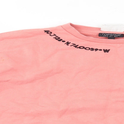 Womens UK Size 6 Topshop Pink Pullover Jumper