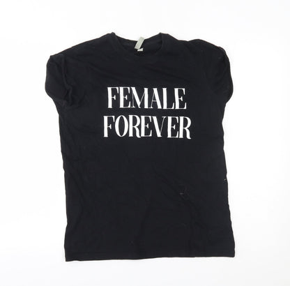 ASOS Womens Black   Basic T-Shirt Size 4  - female forever