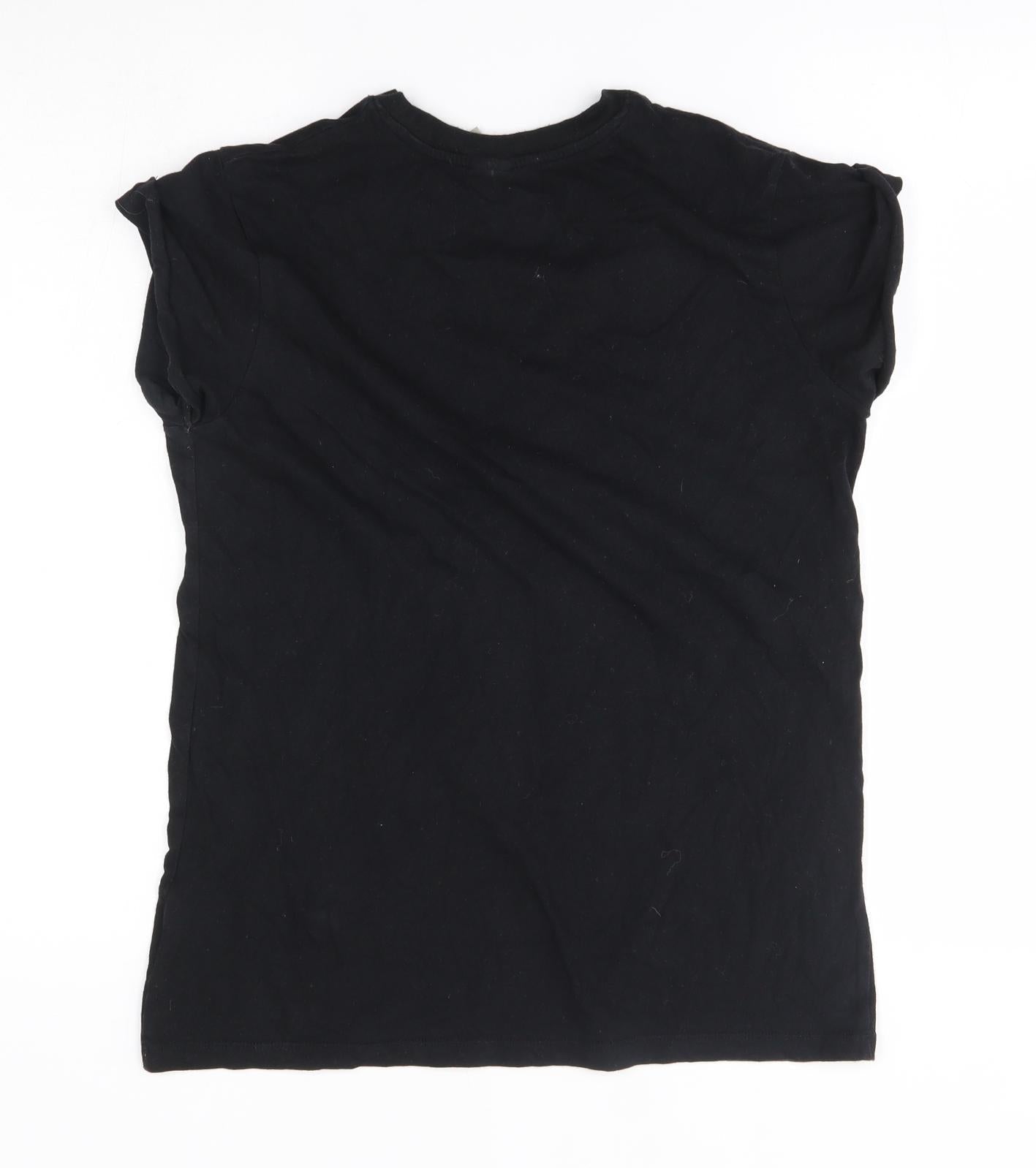 ASOS Womens Black   Basic T-Shirt Size 4  - female forever