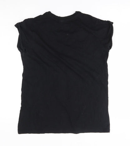 ASOS Womens Black   Basic T-Shirt Size 4  - female forever