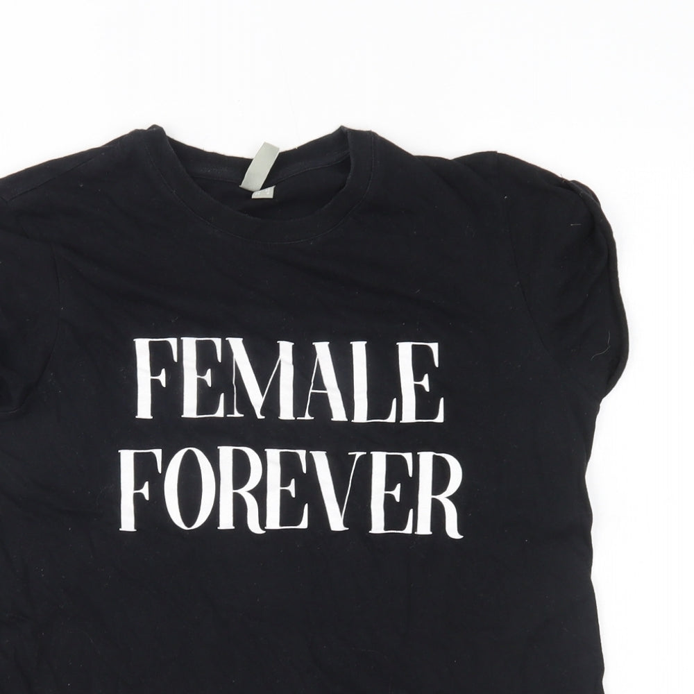 ASOS Womens Black   Basic T-Shirt Size 4  - female forever