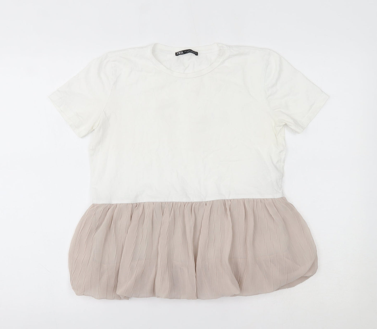 Womens UK Size S Zara White Basic Blouse