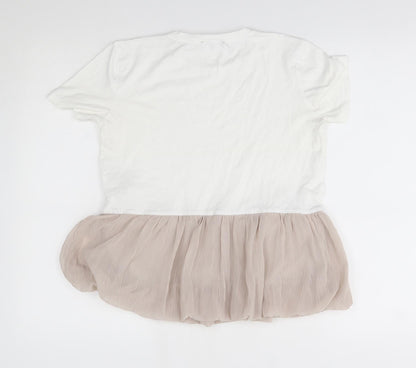 Womens UK Size S Zara White Basic Blouse