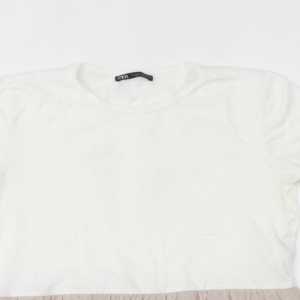 Womens UK Size S Zara White Basic Blouse