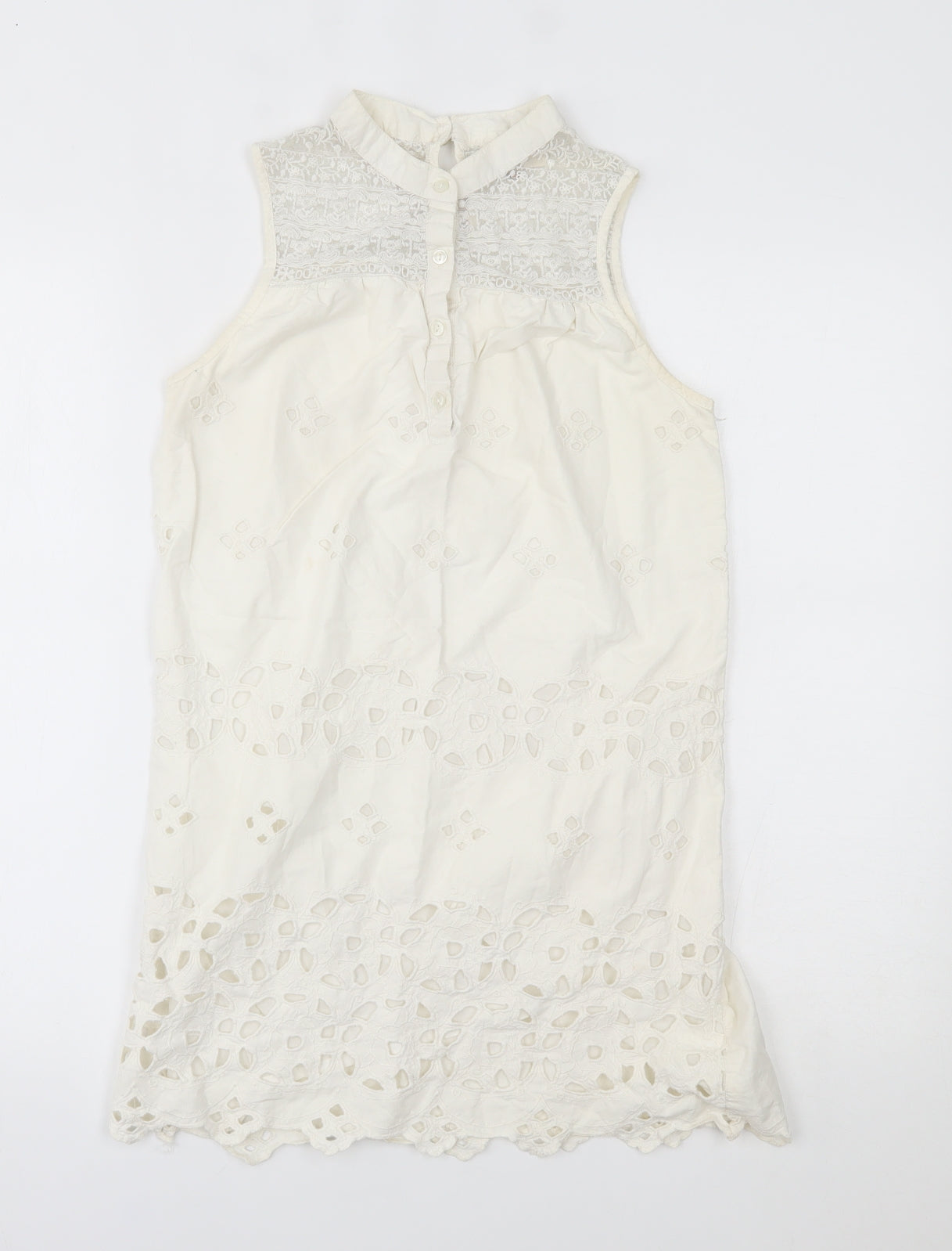 Womens UK Size 8 chelsea girl White Basic Blouse