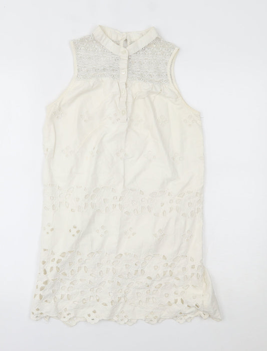 Womens UK Size 8 chelsea girl White Basic Blouse