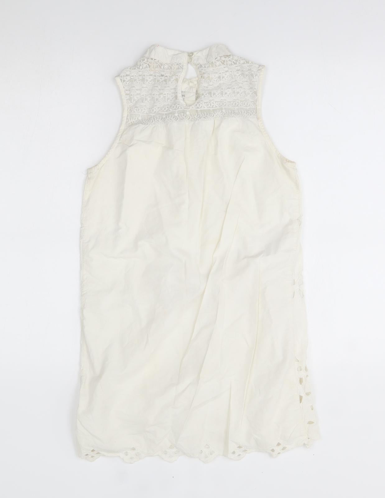 Womens UK Size 8 chelsea girl White Basic Blouse