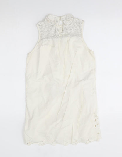 Womens UK Size 8 chelsea girl White Basic Blouse