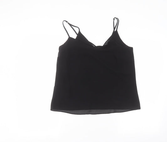 Womens UK Size 10 New Look Black Basic Blouse