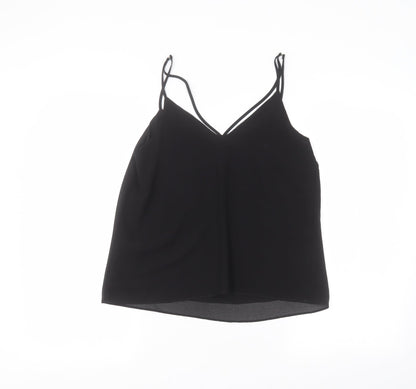 Womens UK Size 10 New Look Black Basic Blouse