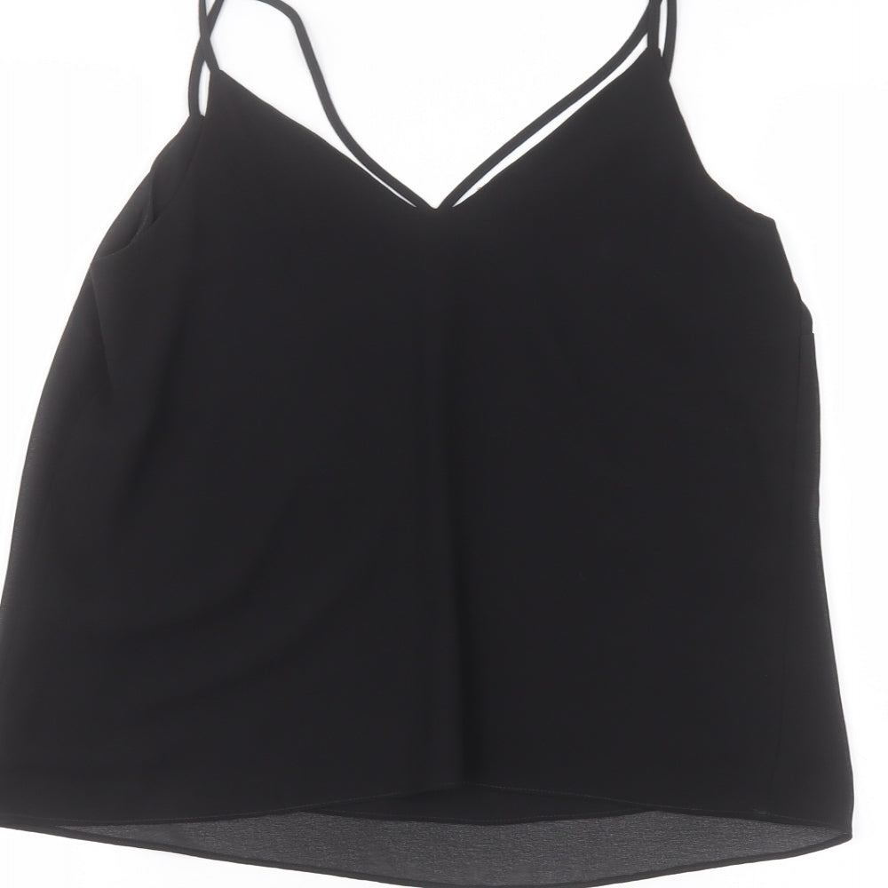 Womens UK Size 10 New Look Black Basic Blouse
