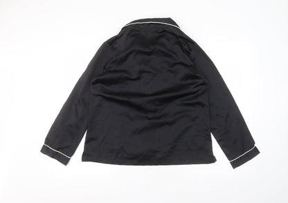 Womens UK Size 12 Boux Avenue Black Basic Button-Up