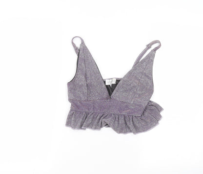 Womens UK Size 10 In the Style Purple Basic T-Shirt