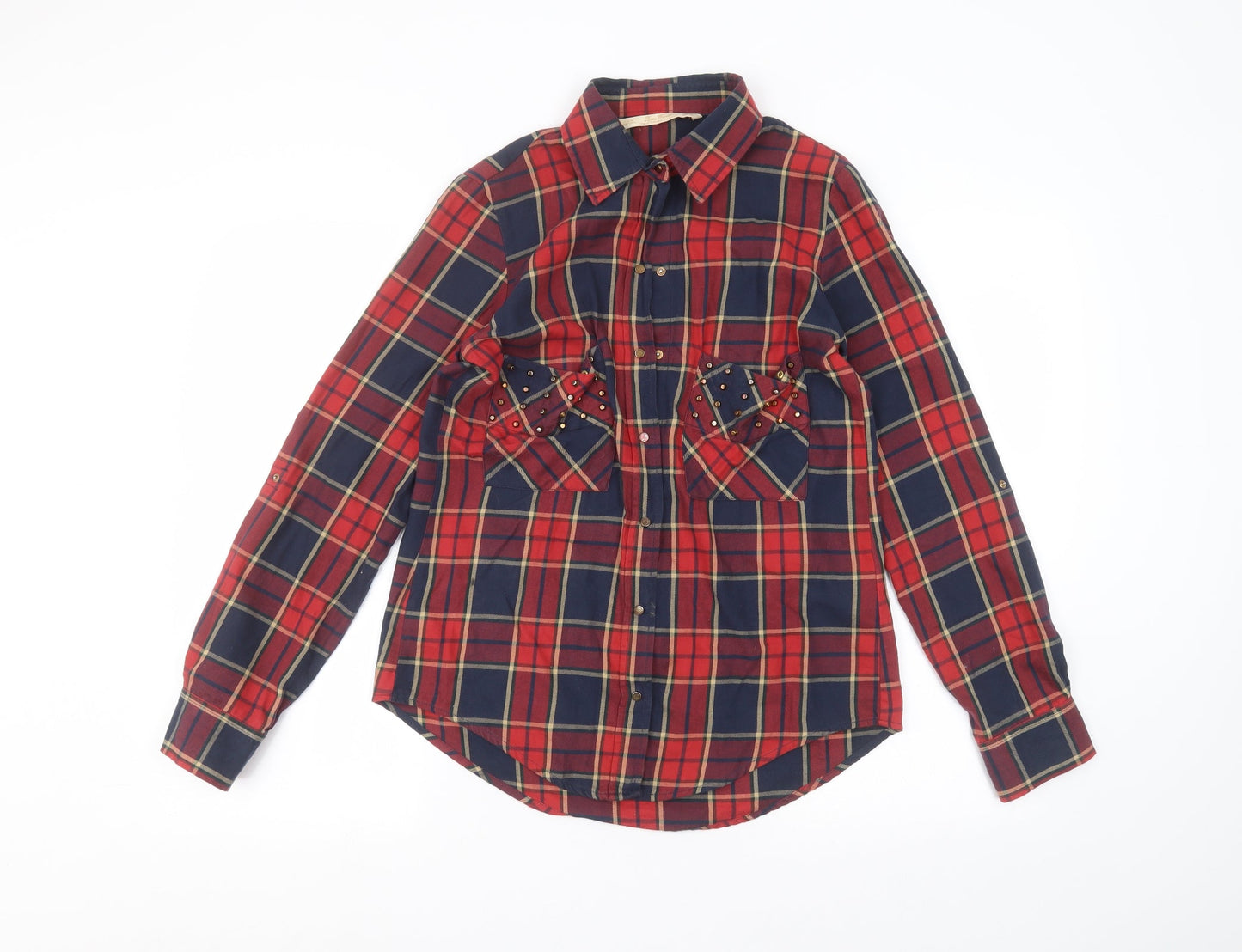 Love women Womens Red   Basic Button-Up Size M