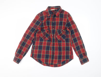 Love women Womens Red   Basic Button-Up Size M