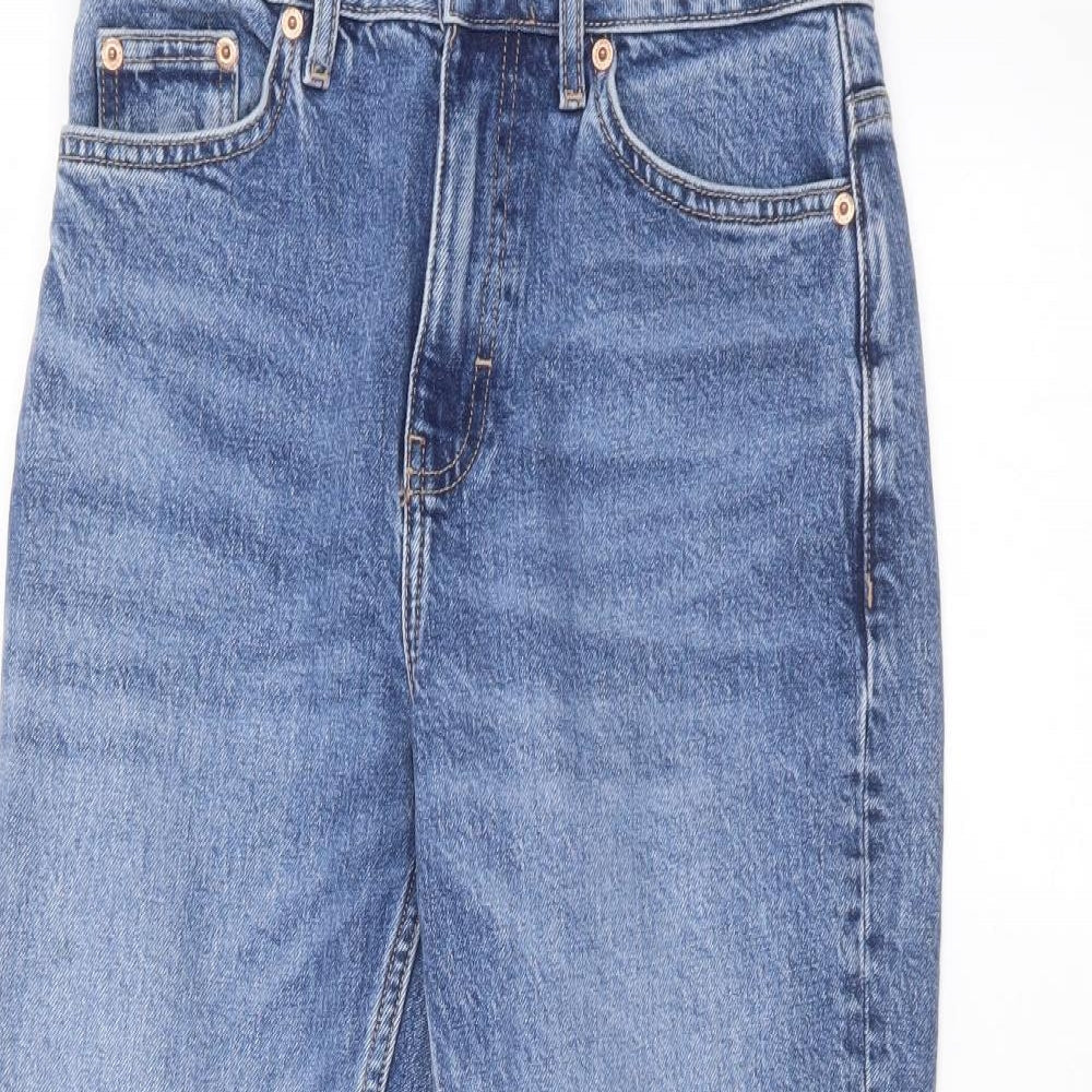 Topshop Womens Blue   Straight Jeans Size 26 in L32 in