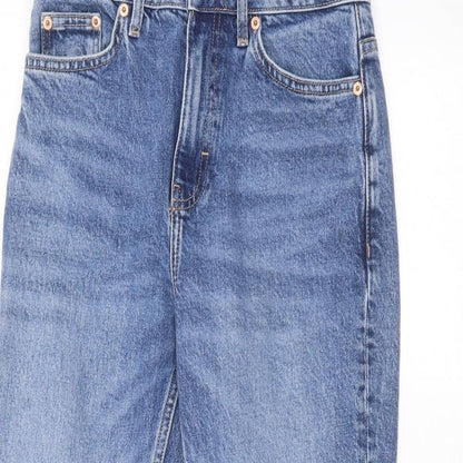 Topshop Womens Blue   Straight Jeans Size 26 in L32 in