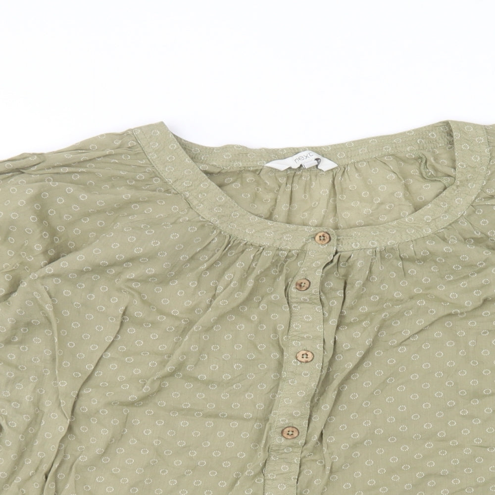 NEXT Womens Green   Basic Button-Up Size 8