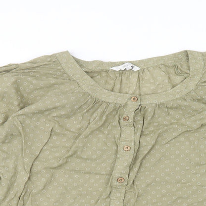 NEXT Womens Green   Basic Button-Up Size 8
