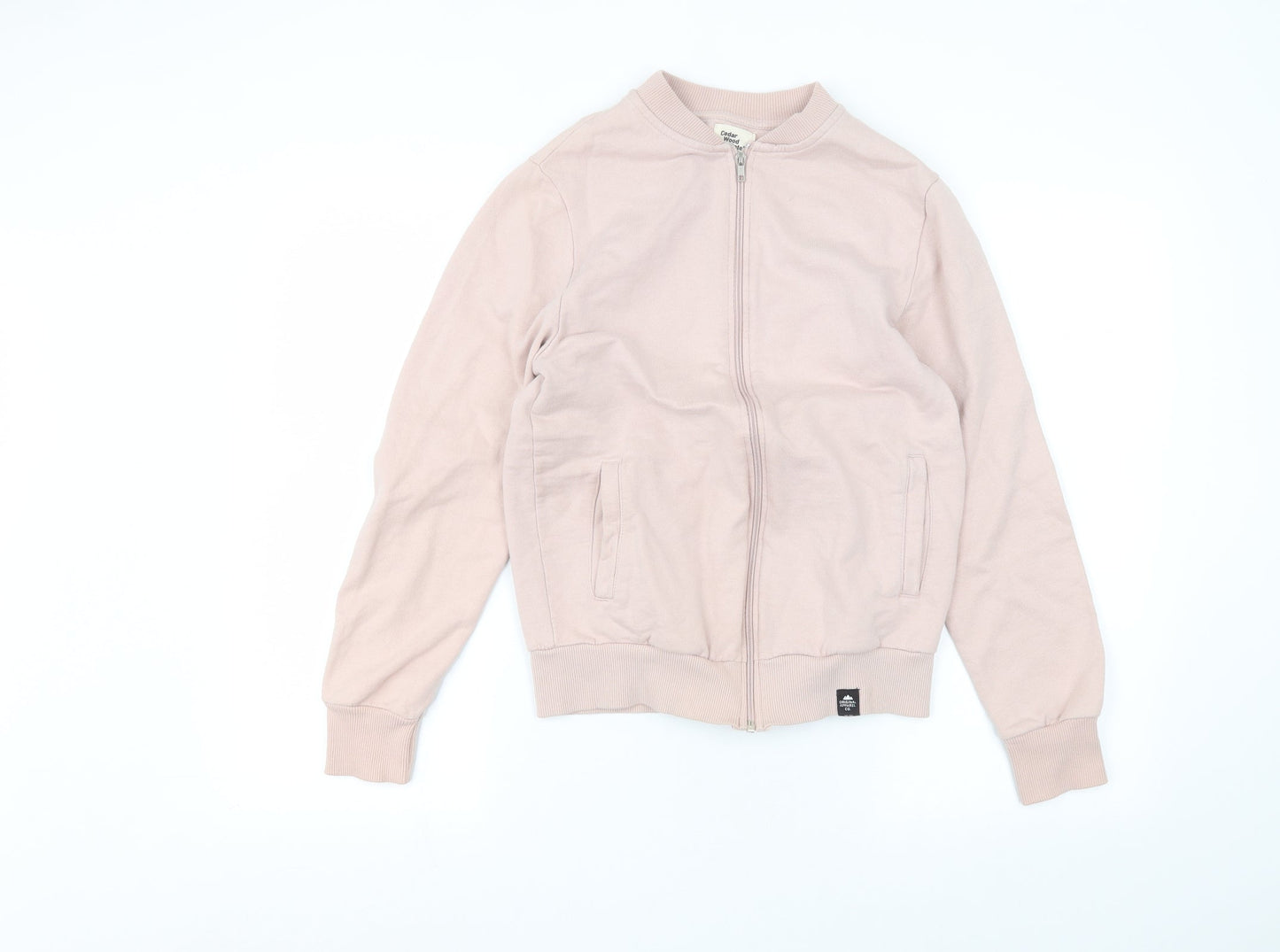 Womens UK Size S Cedar Wood State Pink Full Zip Jumper