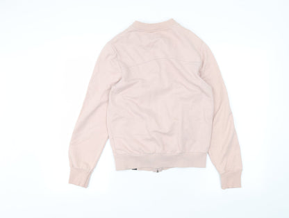 Womens UK Size S Cedar Wood State Pink Full Zip Jumper