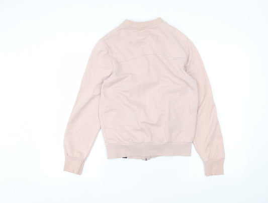 Womens UK Size S Cedar Wood State Pink Full Zip Jumper