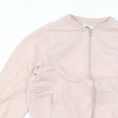 Womens UK Size S Cedar Wood State Pink Full Zip Jumper
