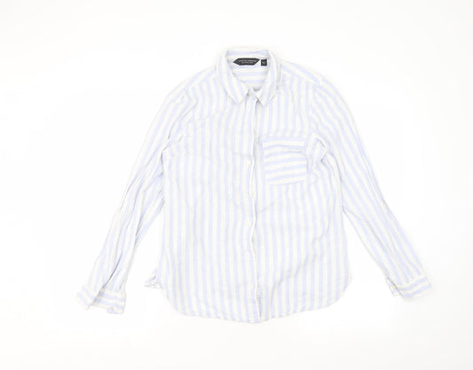 Womens UK Size 10 Dorothy Perkins White Basic Button-Up