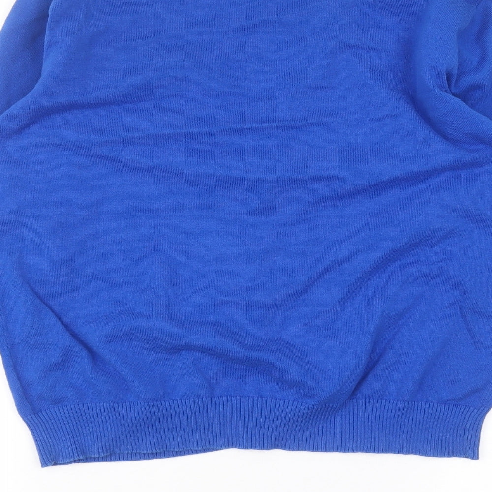 Womens UK Size L Cedar Wood State Blue Cardigan Jumper