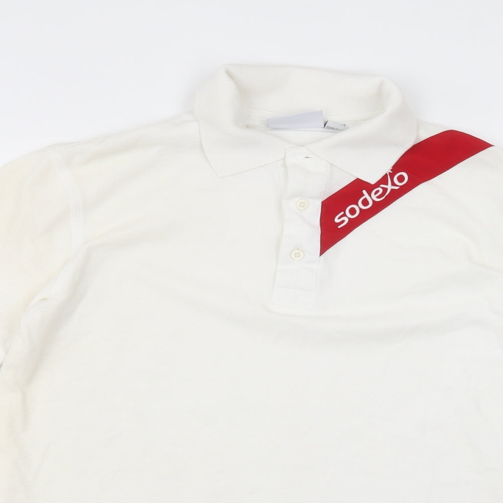 Sodexo Mens White    Polo Size S