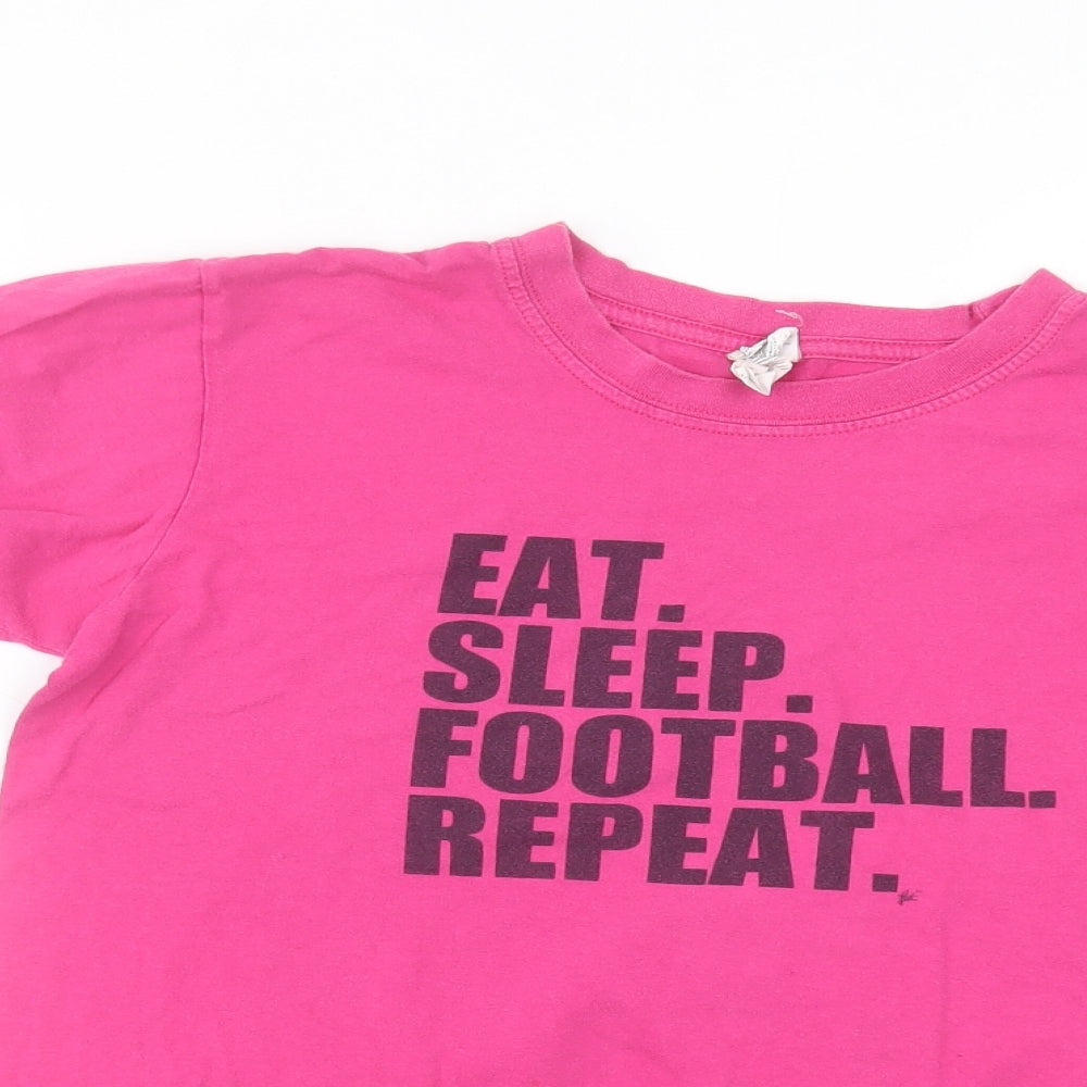 Gilden Girls Pink   Basic T-Shirt Size 12-13 Years