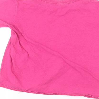 Gilden Girls Pink   Basic T-Shirt Size 12-13 Years
