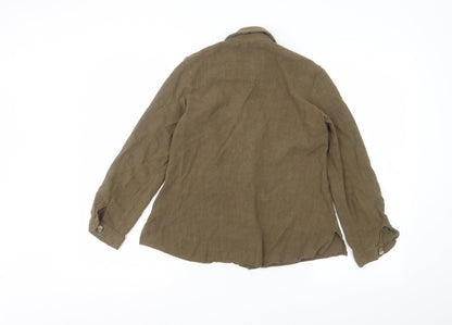 Dorothy Perkins Womens Green   Basic Button-Up Size 8