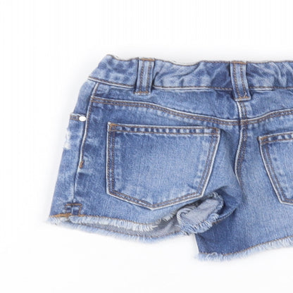 NEXT Girls Blue  Denim Cut-Off Shorts Size 3 Years