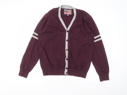 Lee Cooper Womens Red   Cardigan Jumper Size L