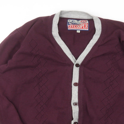 Lee Cooper Womens Red   Cardigan Jumper Size L