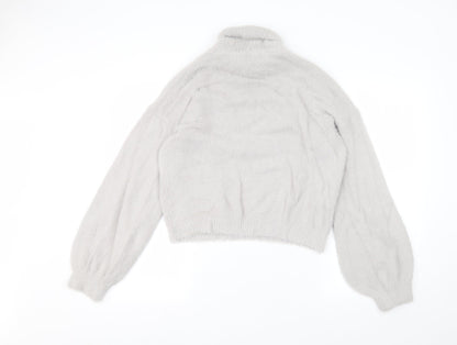 Womens UK Size M PRETTYLITTLETHING Grey Pullover Jumper