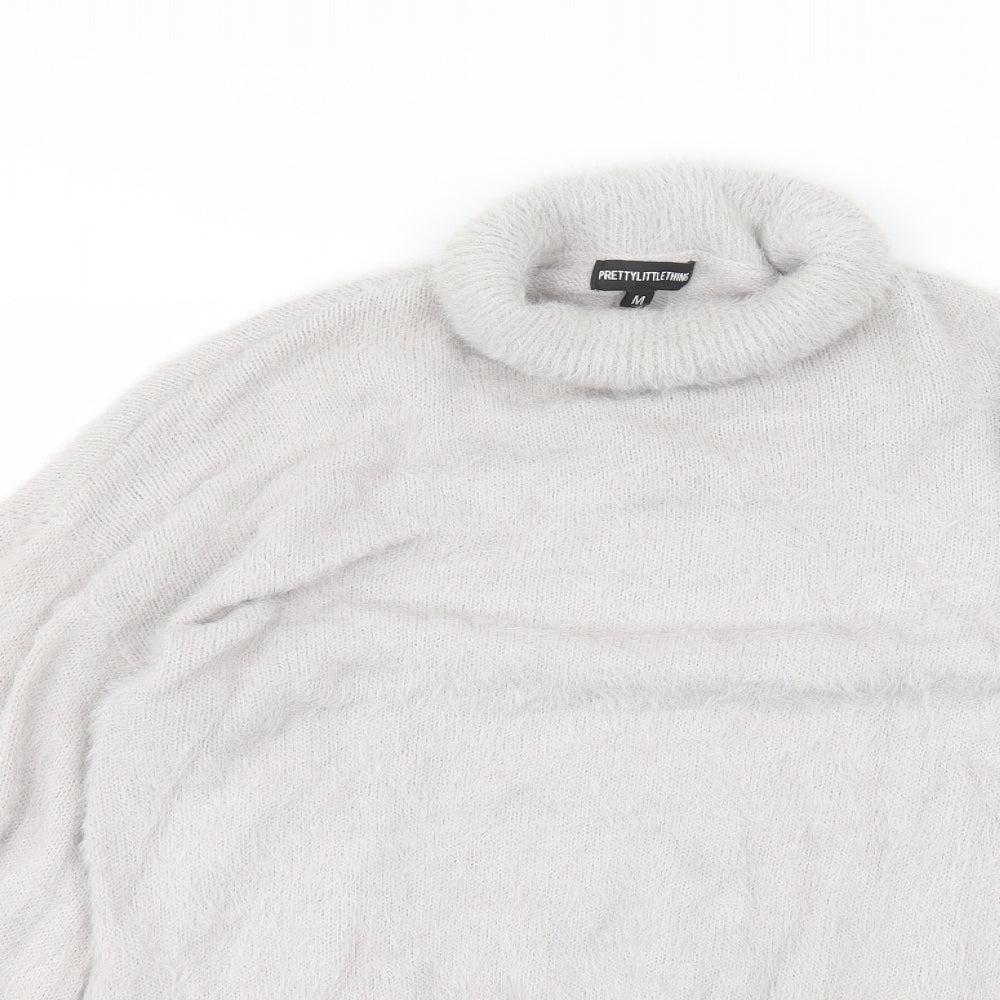 Womens UK Size M PRETTYLITTLETHING Grey Pullover Jumper
