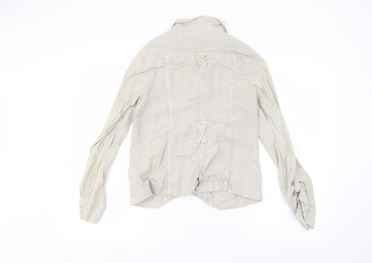 Dorothy Perkins Womens Brown   Basic Button-Up Size 8