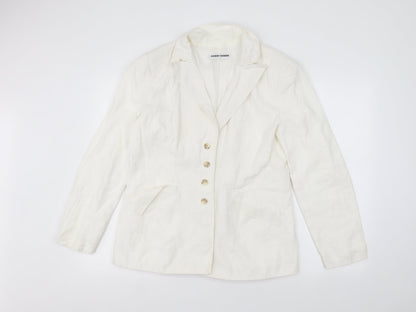 Womens UK Size 14 Gerry Weber White Basic Button-Up