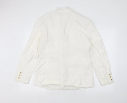 Womens UK Size 14 Gerry Weber White Basic Button-Up