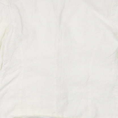 Womens UK Size 14 Gerry Weber White Basic Button-Up