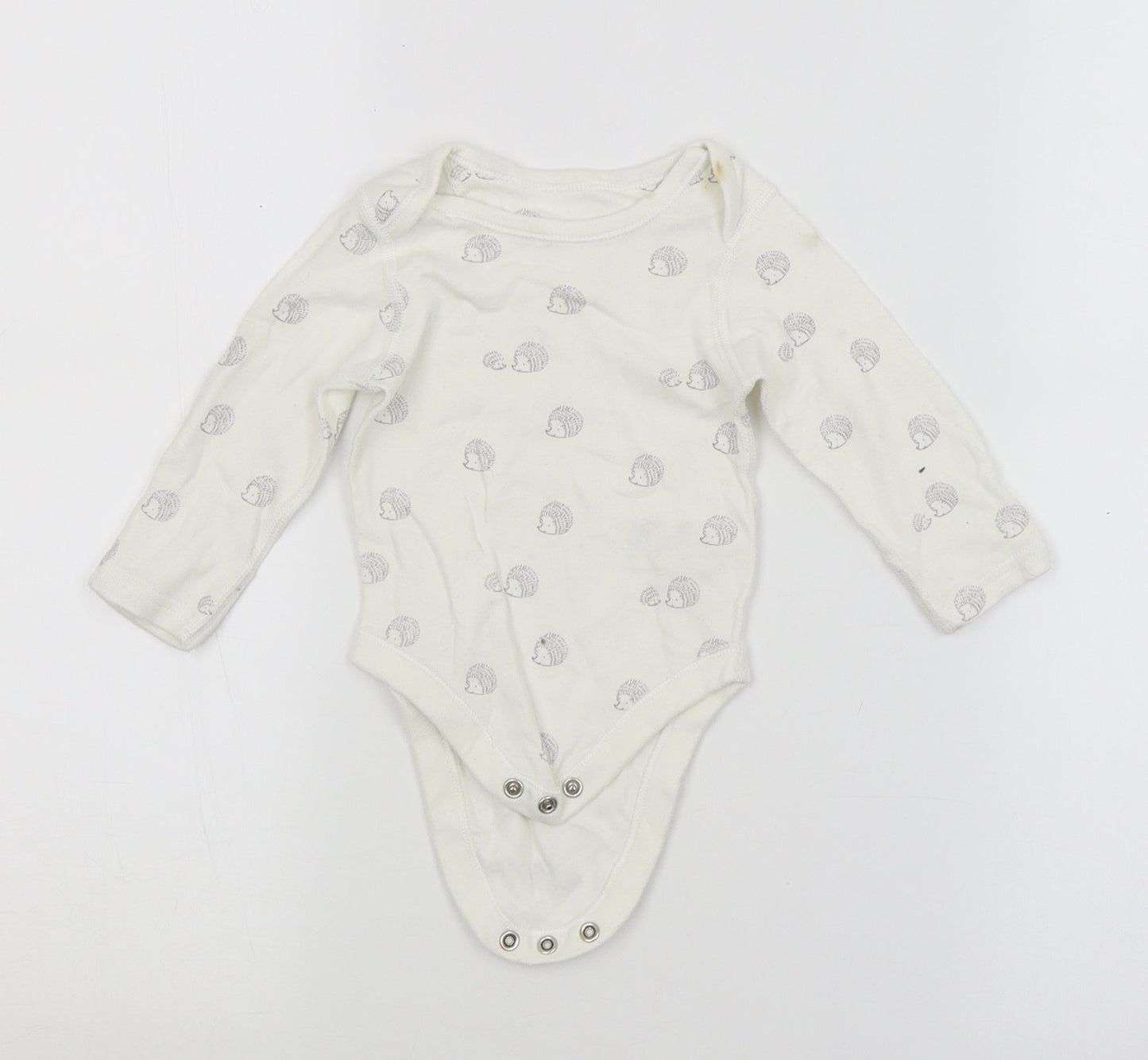 M&S Baby White Animal Print  Babygrow One-Piece Size 0-3 Months